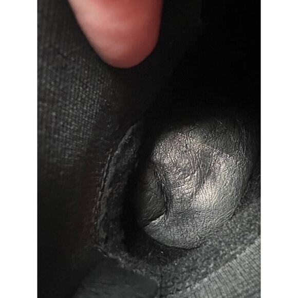 Dolce Vita Womens 9 Black Rango Wedge Lug Sole Faux Leather Boots Moto Goth - Picture 9 of 10